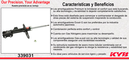 AMORTIGUADOR DELANTERO DERECHO GAS EXCEL-G TOYOTA RAV4 (2006-2012). KYB