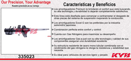 AMORTIGUADOR DELANTERO IZQUIERDO GAS EXCEL-G NISSAN PATHFINDER (1996-1998) KYB