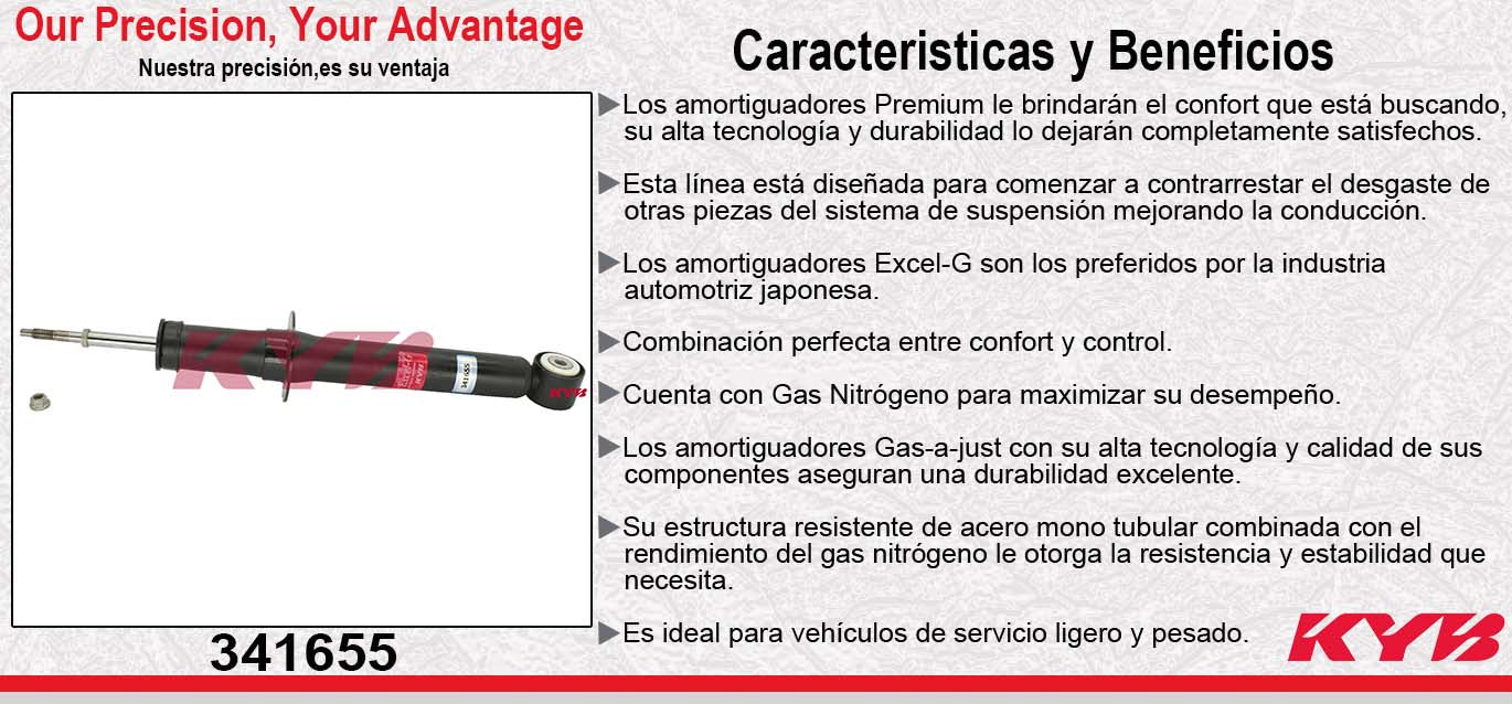 AMORTIGUADOR DELANTERO DERECHO GAS EXCEL-G FORD THUNDERBIRD (2002-2005) - LINCOLN. LS (2003-2005) KYB