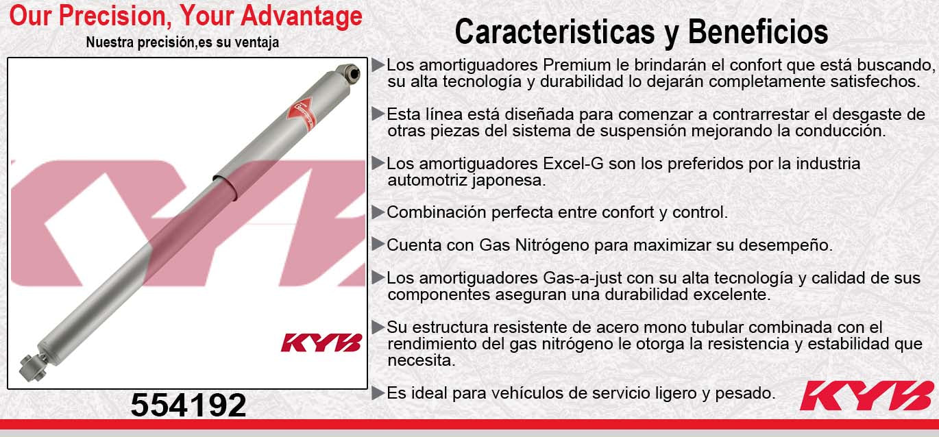 AMORTIGUADOR TRASERO GAS-A-JUST FORD. F-550 SUPER DUTY (2008-2010) KYB