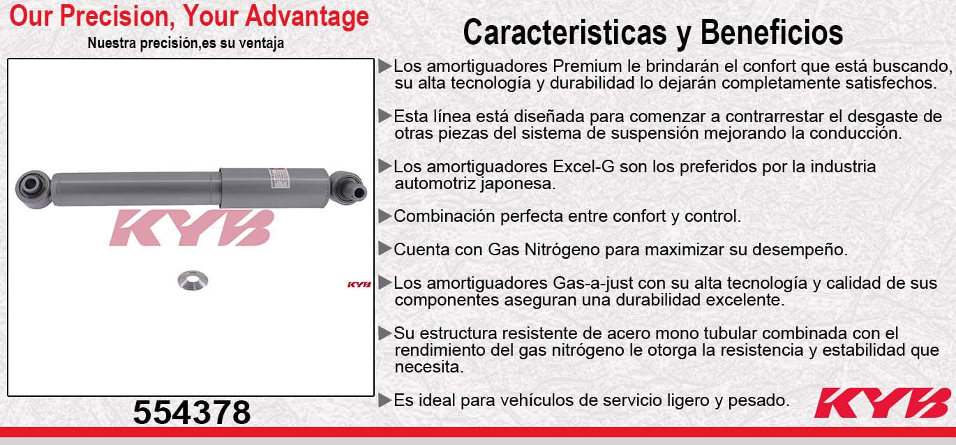 AMORTIGUADOR TRASERO GAS-A-JUST CHEV GMC ACADIA (2007-2011) - BUICK. ENCLAVE (2010-2011) KYB