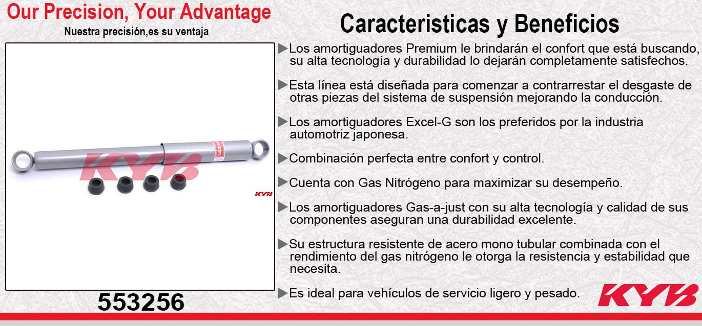 AMORTIGUADOR TRASERO GAS-A-JUST ISUZU ELF 300 (2009-2012) KYB