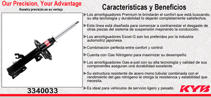 AMORTIGUADOR DELANTERO DERECHO GAS EXCEL-G / NISSAN X-TRAIL TODOS (2013-2014). KYB