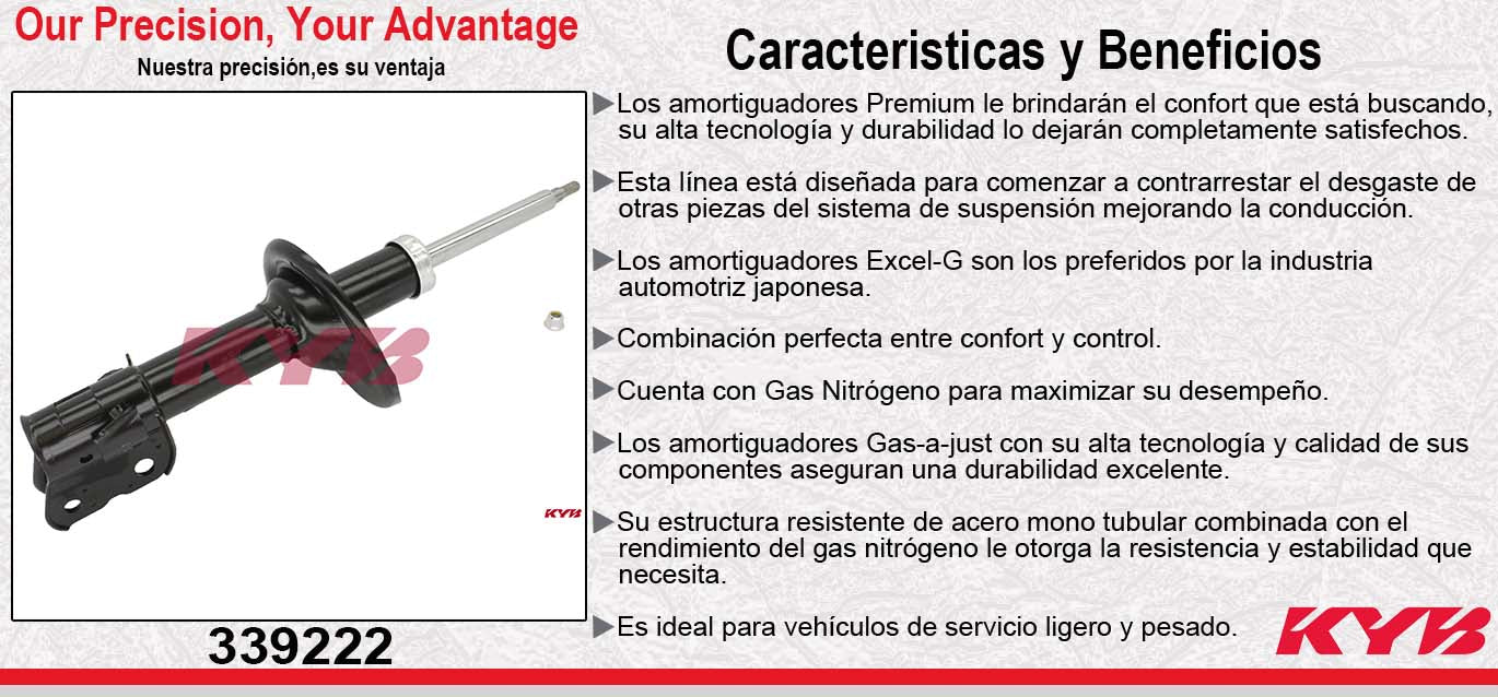 AMORTIGUADOR DELANTERO DERECHO GAS EXCEL-G SUBARU LEGACY AWD (2010-2012) KYB