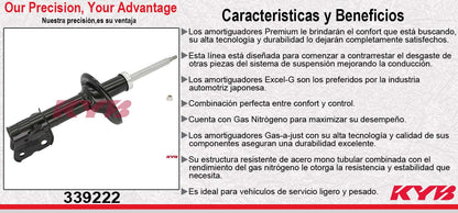 AMORTIGUADOR DELANTERO DERECHO GAS EXCEL-G SUBARU LEGACY AWD (2010-2012) KYB