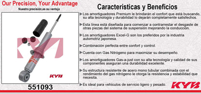 AMORTIGUADOR DELANTERO GAS-A-JUST TOYOTA TUNDRA 2WD & 4WD (2000-2006). KYB