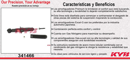 AMORTIGUADOR DELANTERO GAS EXCEL-G TOYOTA. SEQUOIA (2001-2007) EXC. AUTONIVELANTE KYB