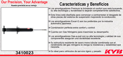 AMORTIGUADOR DELANTERO GAS EXCEL-G FORD EXPEDITION 4X2, 4X4 (2015-2017) EXC. SUSPENCION ELECTRONICA Y AUTONIVELANTE. KYB