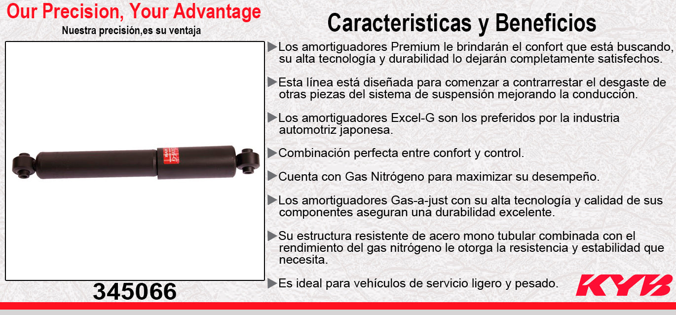 AMORTIGUADOR TRASERO GAS EXCEL-G NISSAN ARMADA (2005-2010) KYB