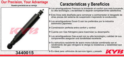AMORTIGUADOR DELANTERO GAS EXCEL-G ISUZU FORWARD 800 (2011-2020) KYB