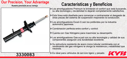 AMORTIGUADOR DELANTERO DERECHO GAS EXCEL-G / TOYOTA YARIS SEDAN (2016-2019) KYB