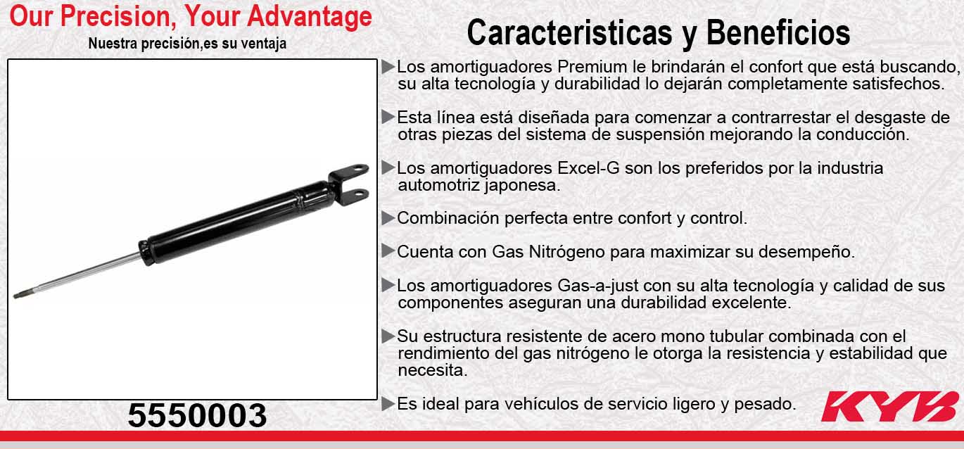 AMORTIGUADOR TRASERO GAS-A-JUST FORD EDGE RIN 19 (2015-2023). KYB