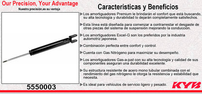AMORTIGUADOR TRASERO GAS-A-JUST FORD EDGE RIN 19 (2015-2023). KYB