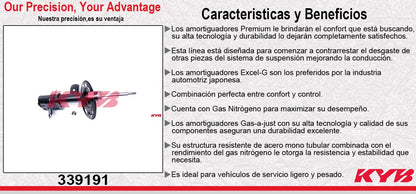 AMORTIGUADOR DELANTERO IZQUIERDO GAS EXCEL-G NISSAN ALTIMA (2007-2012) - MAXIMA (2009-2011) KYB