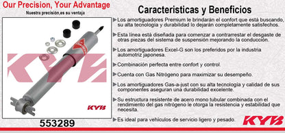 AMORTIGUADOR DELANTERO GAS-A-JUST TOYOTA. PICK-UP (1984-1995) - T100 4X2 (1993-1998) - TACOMA 4X2 (1995-2004) KYB