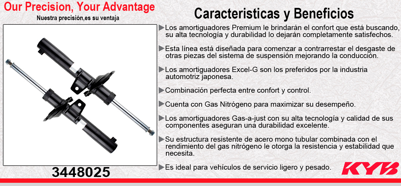 AMORTIGUADOR TRASERO GAS EXCEL-G SEAT LEON & CUPRA EXC. SUSPENSIËN ELECTRONICA (2016-2018). KYB