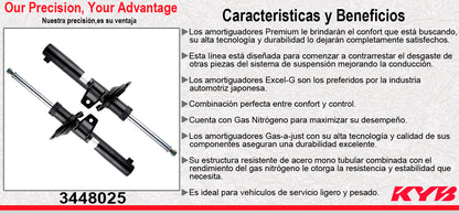 AMORTIGUADOR TRASERO GAS EXCEL-G SEAT LEON & CUPRA EXC. SUSPENSIËN ELECTRONICA (2016-2018). KYB