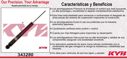 AMORTIGUADOR TRASERO GAS EXCEL-G VW POLO GTI L4 1.8T (17) KYB