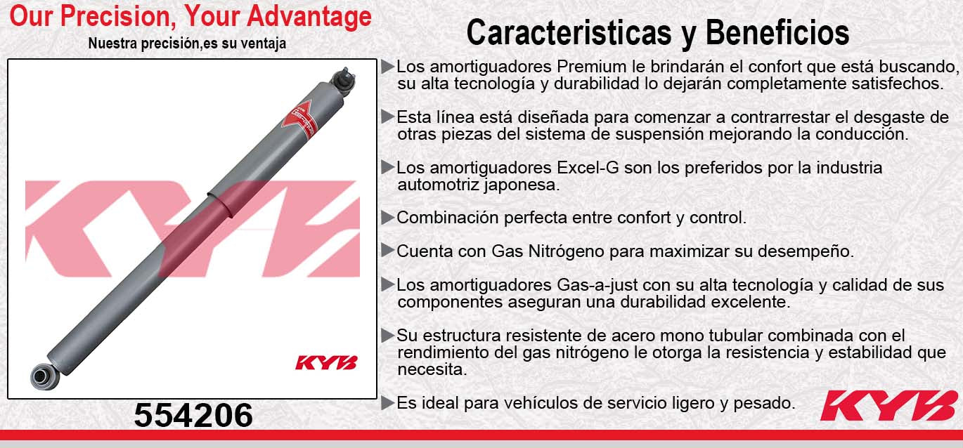 AMORTIGUADOR TRASERO GAS-A-JUST CHEV. SUBURBAN 4WD (1992-1999) KYB