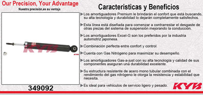 AMORTIGUADOR TRASERO GAS EXCEL-G NISSAN MURANO TODAS (2013-2020). KYB