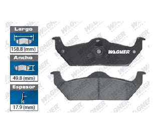 BALATA SEMIMETÁLICA TRASERA FORD F150 2004-2012 / LOBO 2004-2012 / LINCOLN MARK LT 2006-2008 WAGNER