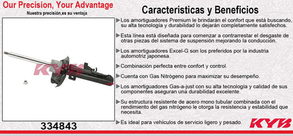 AMORTIGUADOR DELANTERO IZQUIERDO GAS EXCEL-G VOLVO S-40 EXC. 4WD (2005-2010) - VOLVO C-30 (2008-2010) - C70 (2006-2013) KYB
