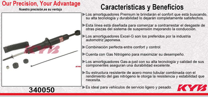 AMORTIGUADOR DELANTERO GAS EXCEL-G TOYOTA SEQUOIA (2008-2013) EXC. SUSP. AIRE Y ELECTRONICA AJUSTABLE KYB