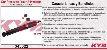 AMORTIGUADOR DELANTERO GAS EXCEL-G TOYOTA. LAND CRUISER 4X4 (1998-2007) KYB