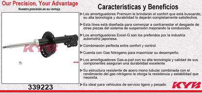 AMORTIGUADOR DELANTERO IZQUIERDO GAS EXCEL-G SUBARU. LEGACY AWD (2010-2012) KYB