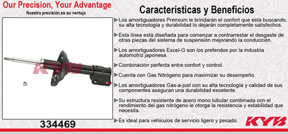 AMORTIGUADOR DELANTERO IZQUIERDO GAS EXCEL-G SUBARU FORESTER (2006-2008) KYB