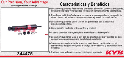 AMORTIGUADOR DELANTERO GAS EXCEL-G NISSAN. PICKUP NP300 4WD (2009-2011) KYB