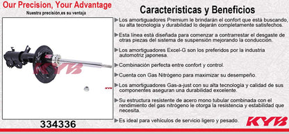 AMORTIGUADOR DELANTERO DERECHO GAS EXCEL-G NISSAN ALTIMA (2002-2006) - MAXIMA (2004-2008). KYB