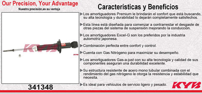 AMORTIGUADOR TRASERO DERECHO GAS EXCEL-G MITSUBISHI OUTLANDER (2005-2006) KYB