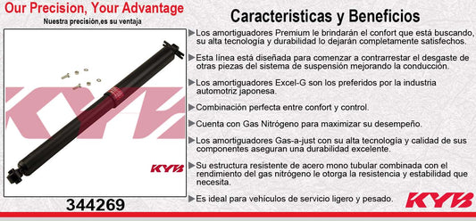 AMORTIGUADOR TRASERO GAS EXCEL-G FORD EXPLORER [MODELO SPORT TRAC] (2 Y 4 PUERTAS) (2001-2006) - FORD EXPLORER SPORT UTILITY (EXC. SUSP. AJUSTABLE) 1995-2001 - FORD EXPLORER TODOS (1991-1994) KYB