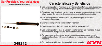 AMORTIGUADOR TRASERO GAS EXCEL-G NISSAN SENTRA (2013-2019). TODOS KYB