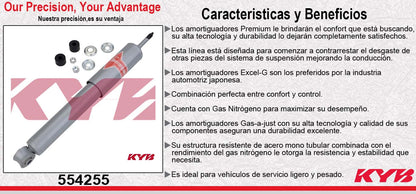 AMORTIGUADOR DELANTERO GAS-A-JUST CHEV. LUV TODOS 4WD (1980-1982) - NISSAN. DELANTERAIER TODAS EXC DESERT RUNNER (1998-2002) KYB