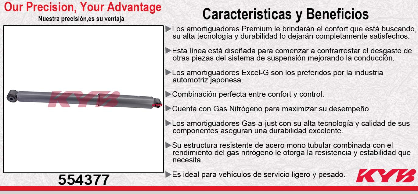 AMORTIGUADOR TRASERO GAS-A-JUST JEEP GRAND CHEROKEE EXC. SUSP. COUNTRY (2005-2010) KYB