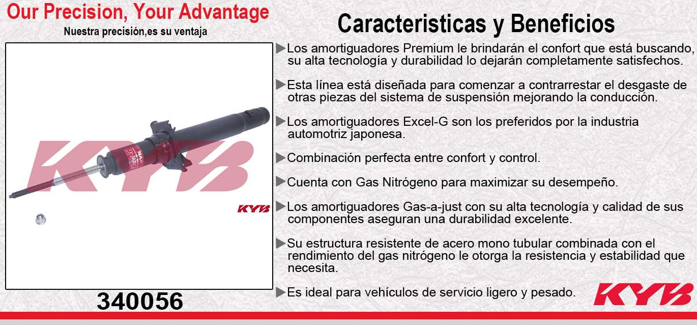 AMORTIGUADOR DELANTERO GAS EXCEL-G ACURA RL AWD (2005-2012) KYB