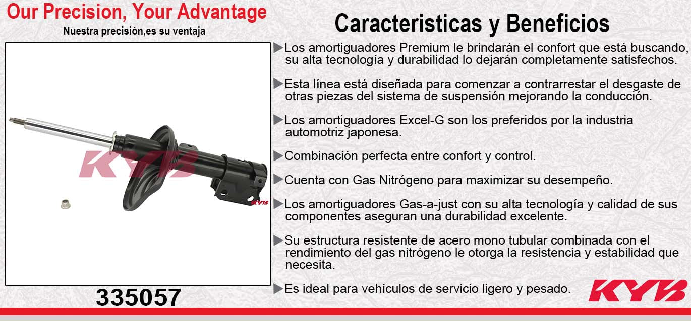 AMORTIGUADOR DELANTERO DERECHO GAS EXCEL-G MITSUBISHI. ECLIPSE (2006-2012) KYB