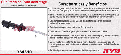 AMORTIGUADOR TRASERO DERECHO GAS EXCEL-G TOYOTA MR2 SPYD (2000-2005) KYB