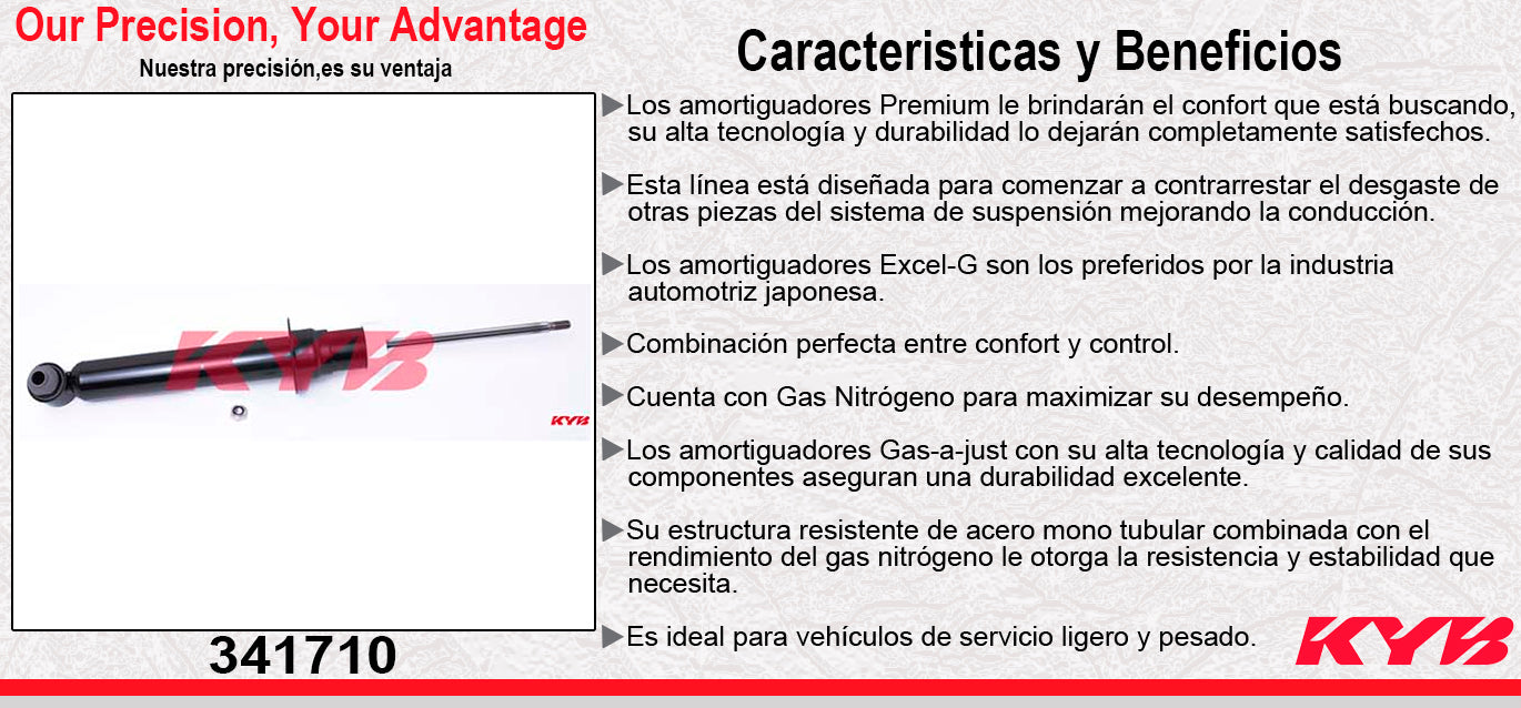 AMORTIGUADOR TRASERO GAS EXCEL-G BMW SERIE 5 (F10) - 528I - 535I - 550I (2011-2013) KYB