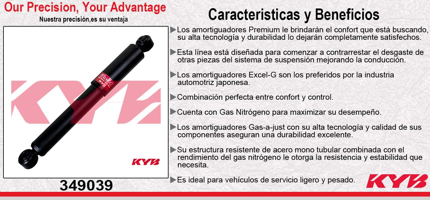 AMORTIGUADOR TRASERO GAS EXCEL-G ACURA. MDX (2003-2006) KYB