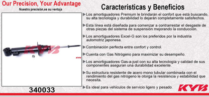 AMORTIGUADOR DELANTERO GAS EXCEL-G MITSUBISHI L200 2008-2010 KYB