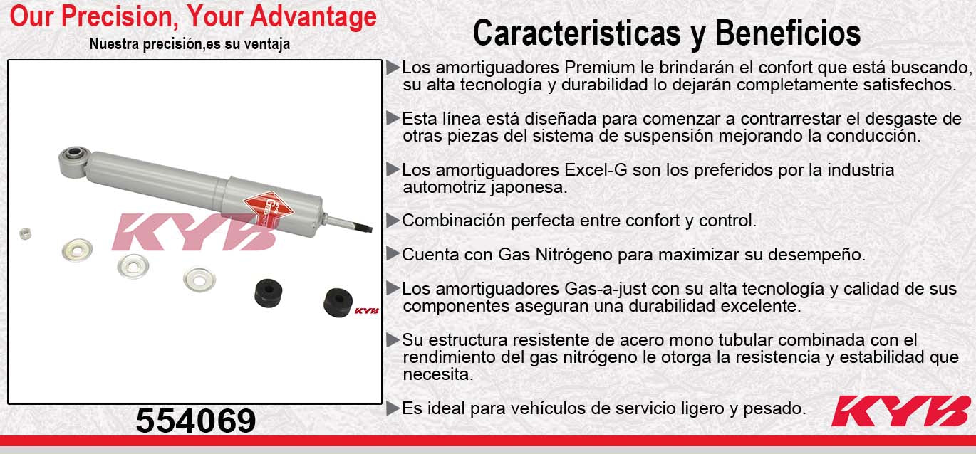 AMORTIGUADOR DELANTERO GAS-A-JUST TOYOTA 4 RUNNER (1986-1995) - PICK-UP 4X4 (1986-1995) - T100 (1993-1998) KYB