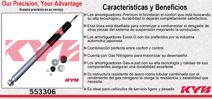 AMORTIGUADOR TRASERO GAS-A-JUST MERCEDES BENZ. C230 (2002-2005) - C240 (2001-2005) - C320 (2001-2005) KYB