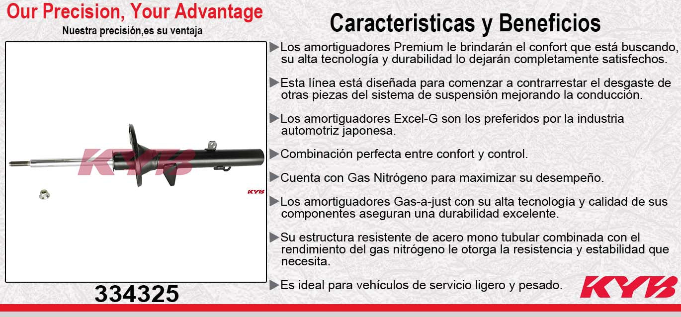AMORTIGUADOR TRASERO GAS EXCEL-G FORD TAURUS / SABLE (1986-1995) KYB