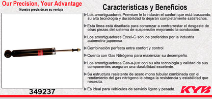 AMORTIGUADOR TRASERO DERECHO GAS EXCEL-G NISSAN PATHFINDER (2013-2021) - INFINITI JX35 (13) - QX60 (2014-2020) KYB