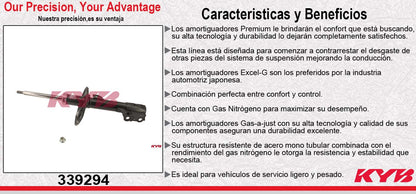 AMORTIGUADOR DELANTERO DERECHO GAS EXCEL-G TOYOTA SIENNA TODAS (2014-2016) KYB
