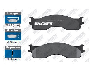 BALATA SEMIMETÁLICA DELANTERA DODGE RAM 1500 2004 WAGNER