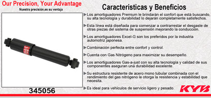 AMORTIGUADOR TRASERO DERECHO GAS EXCEL-G NISSAN PATHFINDER (2005-2012). KYB